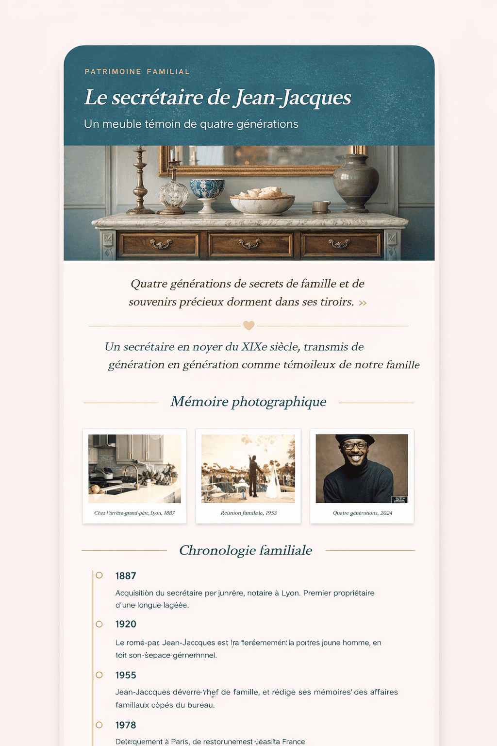 Mémoire de Jean-Jacques - Transmettre